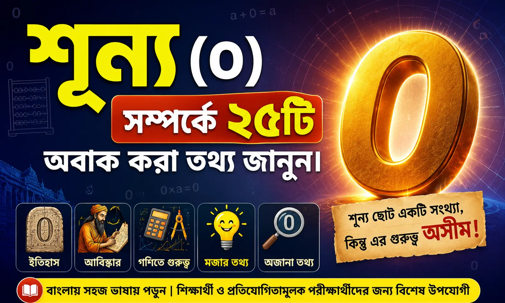 শূন্য (০) সম্পর্কে ২৫টি আশ্চর্যজনক তথ্য যা সবাই জানে না!