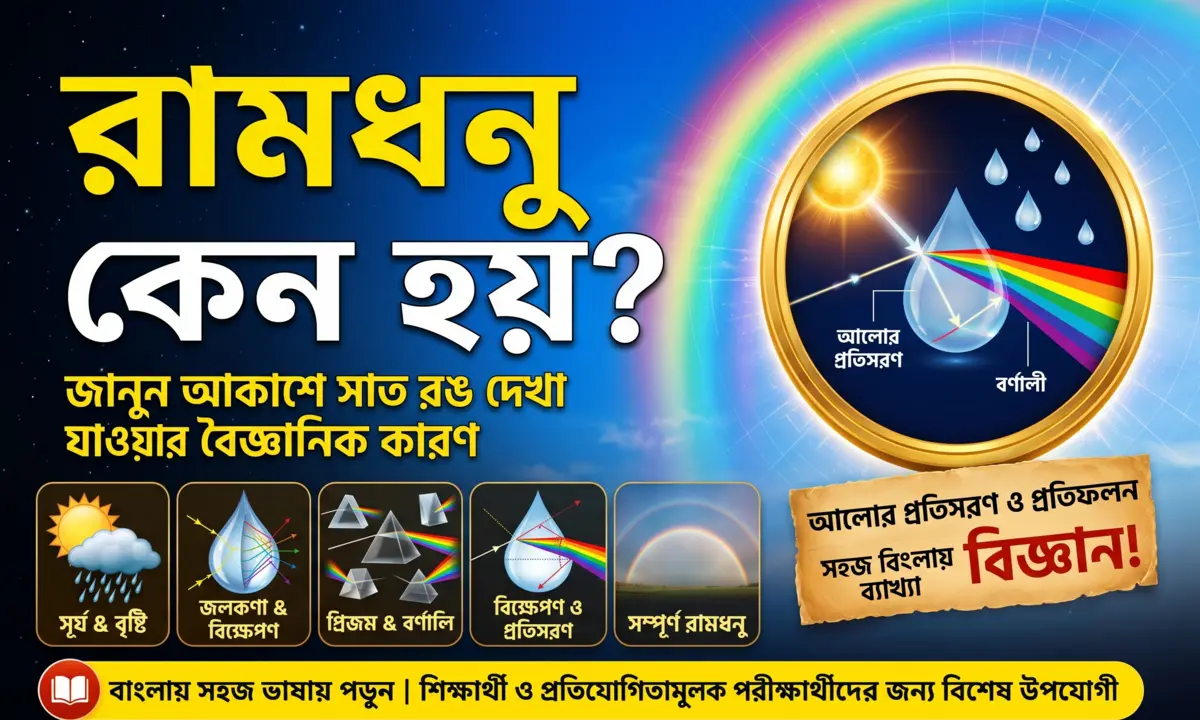 রামধনু কেন হয়? জানুন আকাশে সাত রঙ দেখা যাওয়ার বৈজ্ঞানিক কারণ