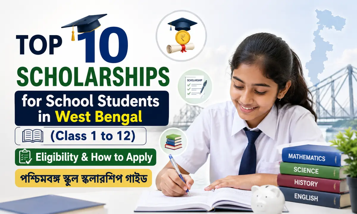 Top 10 Scholarships for School Students in West Bengal (Class 1 to 12): Eligibility & How to Apply | পশ্চিমবঙ্গ স্কুল স্কলারশিপ গাইড