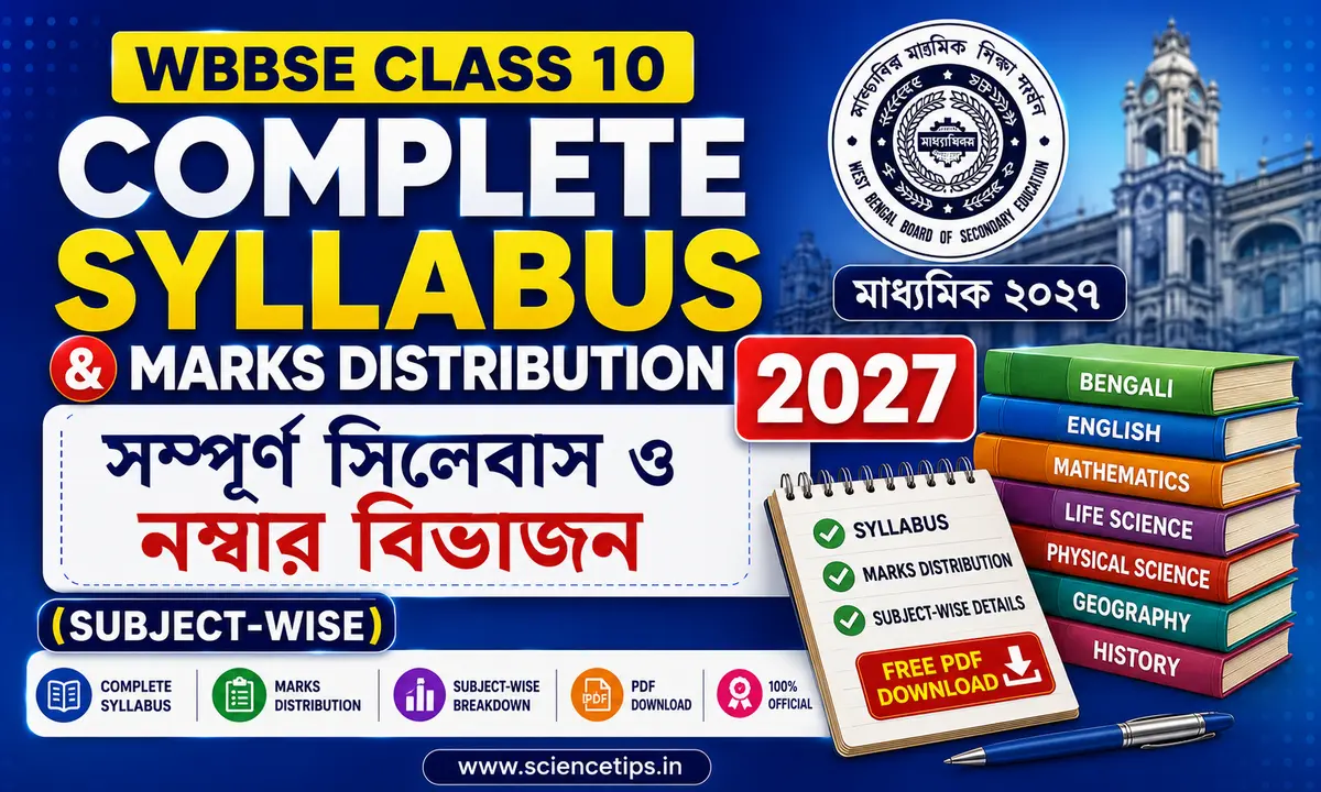 WBBSE Class 10 Complete Syllabus & Marks Distribution 2027 | মাধ্যমিক ২০২৭ সম্পূর্ণ সিলেবাস ও নম্বর বিভাজন (Subject-wise)