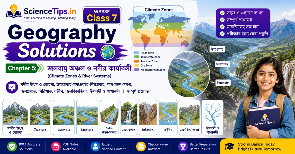 Class 7 Geography Chapter 5 জলবায়ু অঞ্চল ও নদী