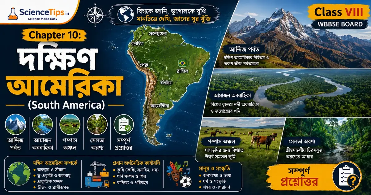 Class 8 Geography Chapter 10 দক্ষিণ আমেরিকা