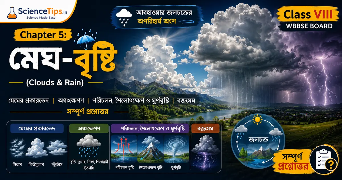 Class 8 Geography Chapter 5 মেঘ-বৃষ্টি