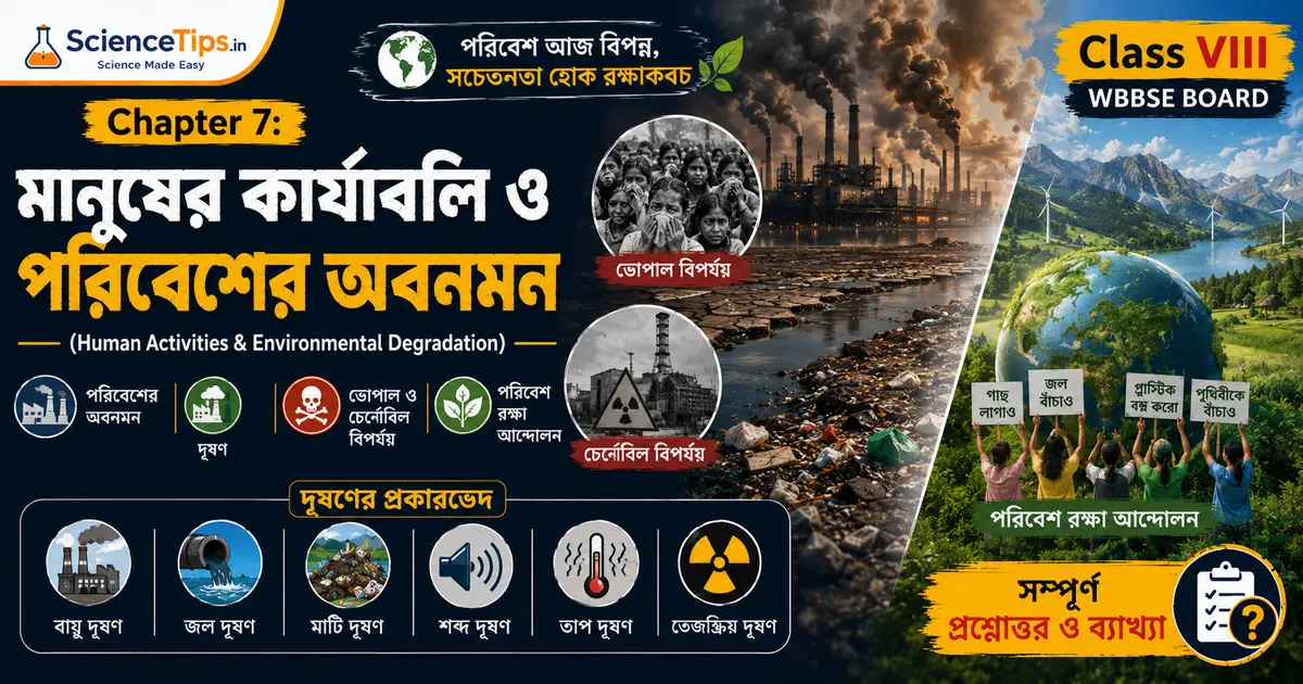 Class 8 Geography Chapter 7 মানুষের কার্যাবলি ও পরিবেশের অবনমন