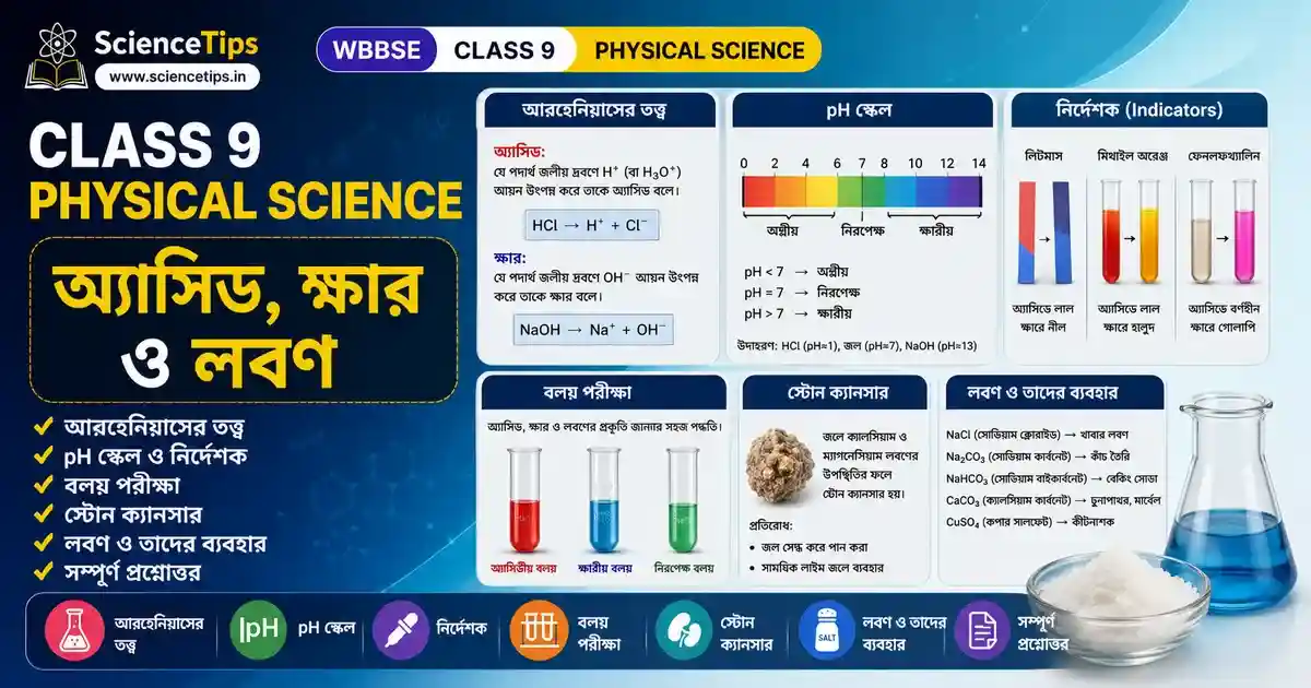 Class 9 Physical Science Acid Base and Salt | WBBSE