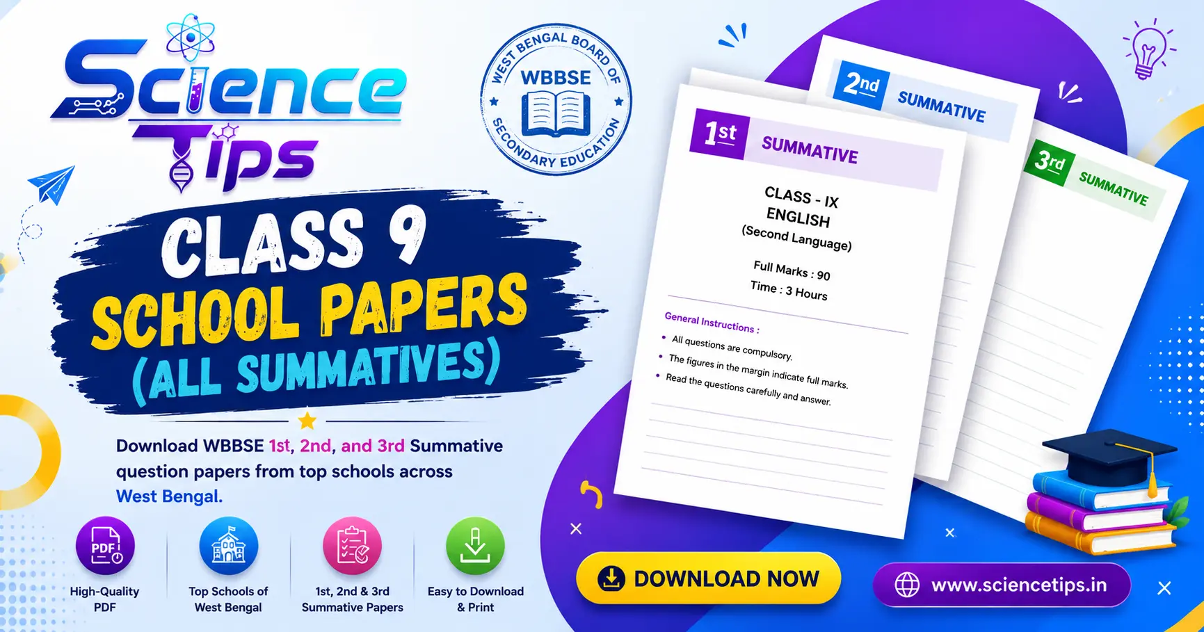 Class 9 School Question Papers All Summatives