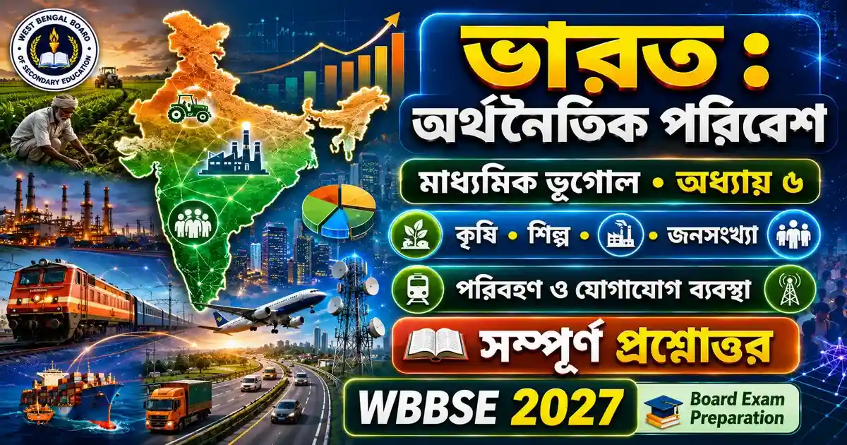 Chapter 6: ভারত অর্থনৈতিক পরিবেশ | Madhyamik Geography