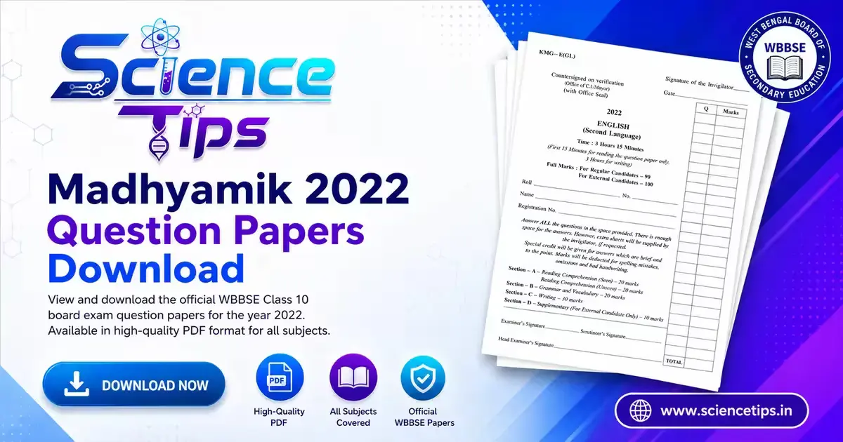 WBBSE Madhyamik Question Papers 2022 All Subjects Bundle